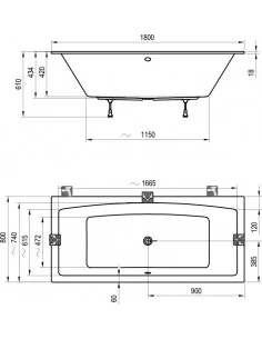 Vonia Formy 02 Slim 180x80, RAVAK