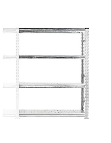 Universalus stelažas SUPER 1-2-3 prijungiamasis modulis (1500x500, H-1840) 4 lentynos