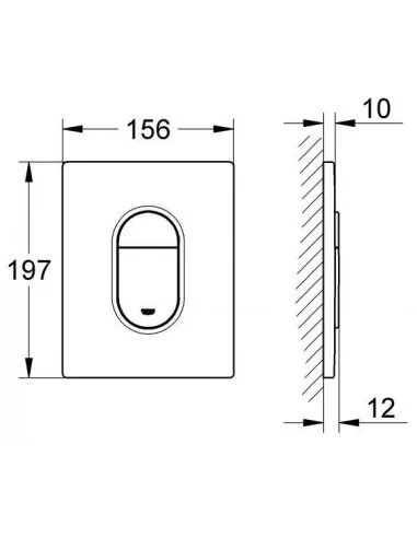 Nuleidimo plokštelė vertikali Arena Cosmo, balta, Grohe