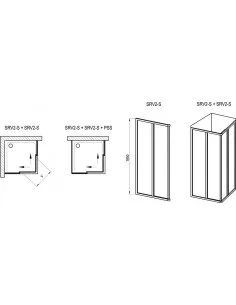 Dušo kabina Supernova SRV2-S 75-100 cm, RAVAK