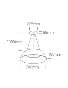 Pakabinimas šviestuvas, 63058A/BGL/W, ONE LIGHT