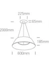 Pakabinimas šviestuvas, Skaidrus, 63058/BBR/W, ONE LIGHT