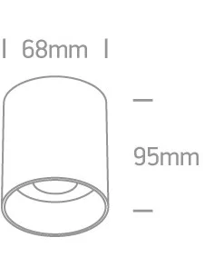 Virštinkinis šviestuvas, Baltas, 12105N/W, ONE LIGHT