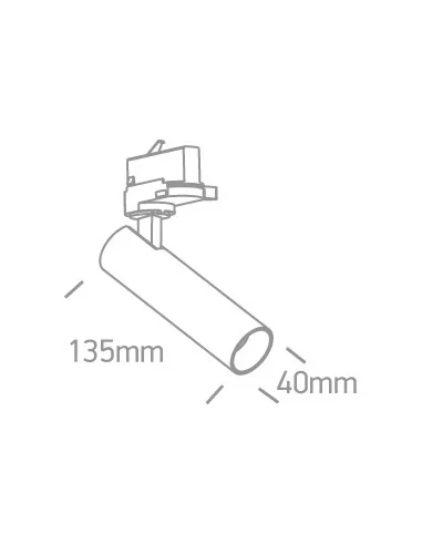 Bėginis dviejų krypčių šviestuvas, Baltas, 65108T/W/W, ONE LIGHT