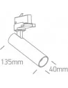 Bėginis dviejų krypčių šviestuvas, Baltas, 65108T/W/W, ONE LIGHT