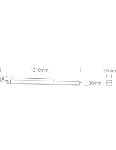 Bėginis šviestuvas, Baltas, 65025T/W/C, ONE LIGHT