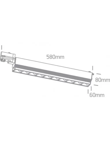 Bėginis vienos krypties šviestuvas, 65024T/W/C, ONE LIGHT