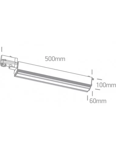 Bėginis vienos krypties šviestuvas, 65026T/W/C, ONE LIGHT