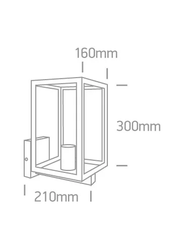 Įleidžiamas sienins šviestuvas, Juodas, 67406C/B, ONE LIGHT