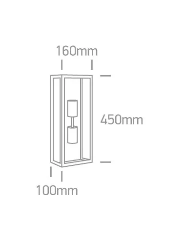 Virštinkinis sieninis šviestuvas, Juodas, 67406B/B, ONE LIGHT