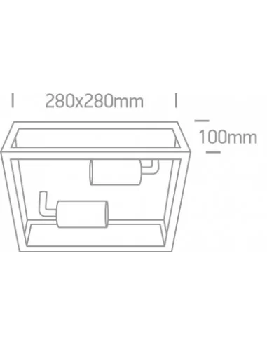 Virštinkinis šviestuvas, Juodas, 67406D/B, ONE LIGHT