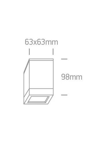 Virštinkinis šviestuvas, Pilkas, 67130D/G, ONE LIGHT