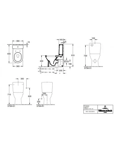 Unitazas pastatomas O.Novo, Villeroy&Boch