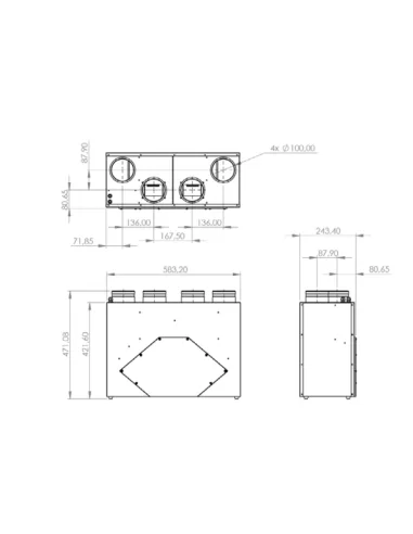 Rekuperatorius VEKO 250 PREMIUM, PRODMAX