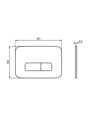 WC nuleidimo mygtukas OLEAS M3, baltas, IDEAL STANDARD