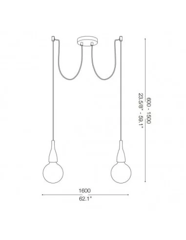 Pakabinamas šviestuvas minimal sp2 bianco opaco, Ideal lux