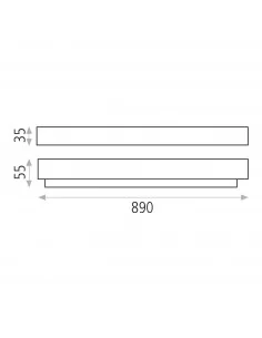 Sieninis šviestuvas box m 4000, ACB design