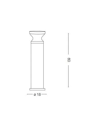 Pastatomas šviestuvas torre big anthracite, Ideal lux