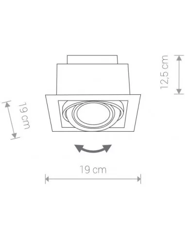 Įleidžiamas kraipomas šviestuvas downlight es111 black, Nowodvorski