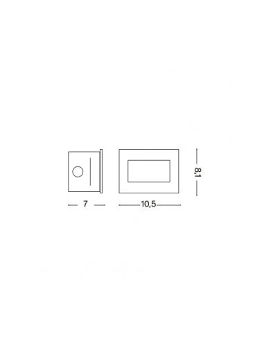 Įleidžiamas šviestuvas indio recessed 5w 3000k, Ideal lux