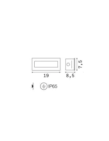 Įleidžiamas šviestuvas indio recessed 8w 3000k, Ideal lux