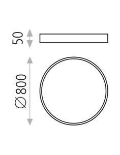 Lubinis LED dimeriuojamas šviestuvas london black d80 3000k dali/push, ACB design