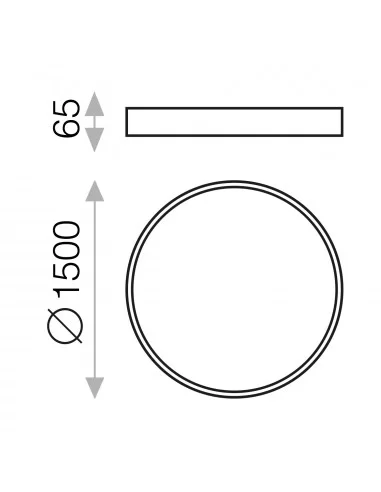 Lubinis LED šviestuvas london black d150 4000k, ACB design