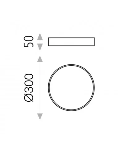 Lubinis LED šviestuvas london white d30 4000k, ACB design