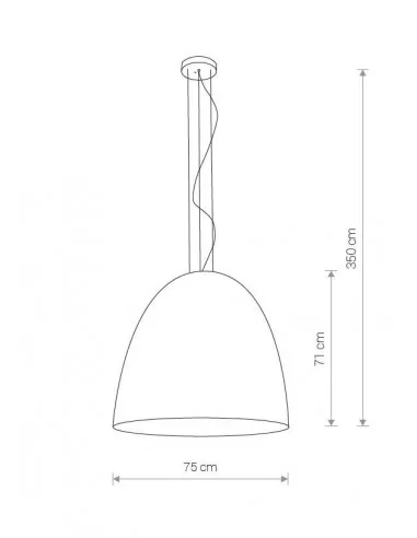 Pakabinamas šviestuvas egg xl black, Nowodvorski