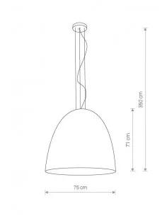 Pakabinamas šviestuvas egg xl white, Nowodvorski