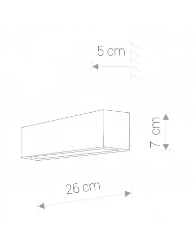 Sieninis šviestuvas straight xs graphite, Nowodvorski