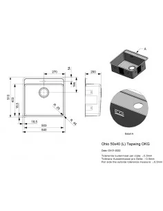 Plautuvė nerūdijančio plieno Ohio 50/40 Tapwing (L), REGINOX