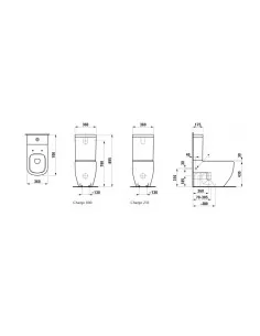 Unitazas pastatomas PALOMBA Rimless 360x700 mm, LAUFEN