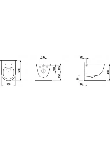 Pakabinamo unitazo Laufen Pro Rimless komplektas su TECE potinkiniu rėmu ir nuleidimo plokštele