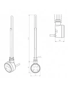 Elektrinis rankšluosčių džiovintuvas VIVO TWIST 910x500 mm, Terma