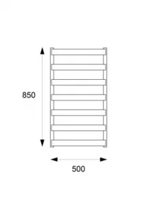 Elektrinis rankšluosčių džiovintuvas WIX  TWIST 850x500 mm, Terma