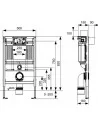 TECE universalus WC rėmas, montavimo aukštis 820mm