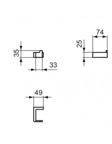 Kabliukas su viena ausele CONCA, IDEAL STANDARD T4506AA