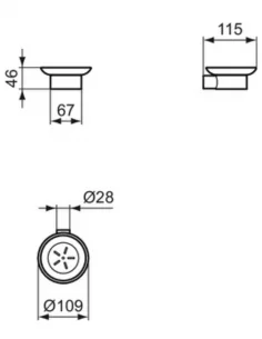 Muilinė su laiklikliu CONCA, mat. aukso sp., IDEAL STANDARD T4509A2