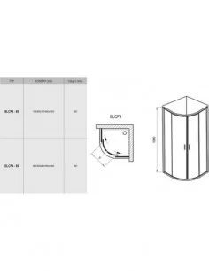Dušo kabina Blix BLCP4, RAVAK