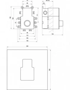 R-BOX VERTICAL O2/O3 ESPIRIT IR ELEGANTA MAIŠYTUVAMS, RAVAK