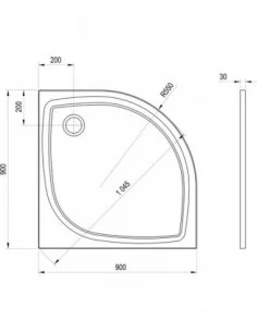 Dušo padėklas Elipso Pro Flat 90, R550, RAVAK