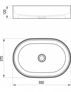 Keraminis praustuvas Ceramic Slim O, Juoda, RAVAK