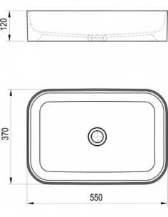 Keraminis praustuvas Ceramic Slim R, Juoda, RAVAK