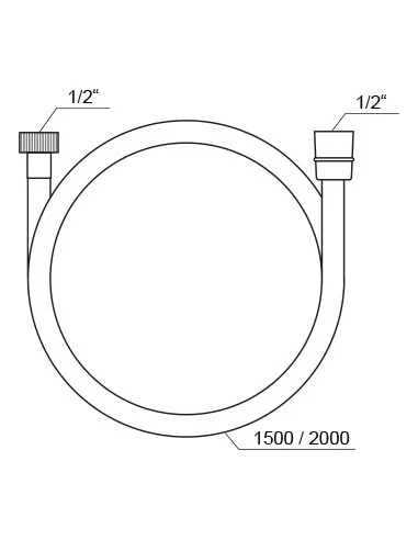 Dušo žarna 150/200 cm, SatinFlex, Juodas matinis, RAVAK