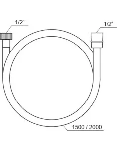 Dušo žarna 150/200 cm, SatinFlex, Rožinis auksas, RAVAK