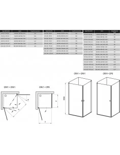 Dušo kabina Chrome CRV1/CRV2 + CPS, blizgiu rėmu, RAVAK