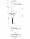 Maišytuvas praustuvei Solar be nuotėkio atidarymo 230 mm, Juodas, RAVAK