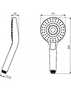 Termostatinis dušo maišytuvas Ceratherm T50 su dušo komplektu, Ideal Standard