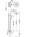 Termostatinė dušo sistema su snapu OVER-WALL 3 funkcijų, TRES